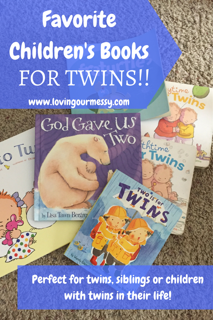 Favorite Children’s Books for Twins Pinterest Graphic